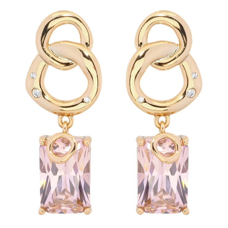 Серьги Xuping Позолота 18K пусеты Подвески с розовыми фианитами фото №8 Серьги Xuping Позолота 18K пусеты Подвески с розовыми фианитами фото №8