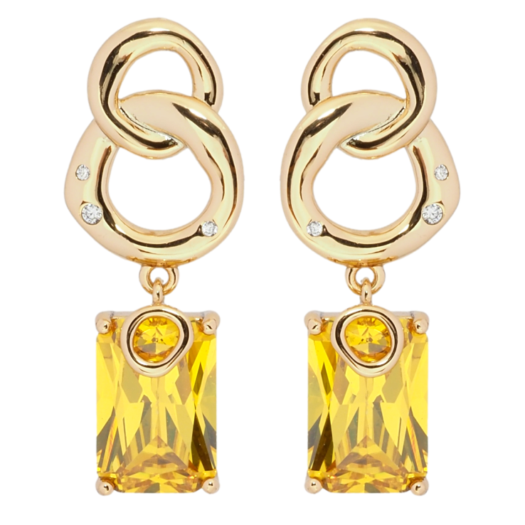 Серьги Xuping Позолота 18K пусеты Подвески с желтыми фианитами фото №9 Серьги Xuping Позолота 18K пусеты Подвески с желтыми фианитами фото №9