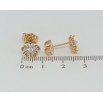 Серьги Xuping Позолота 18K пусеты Цветочки с цирконием фото №2