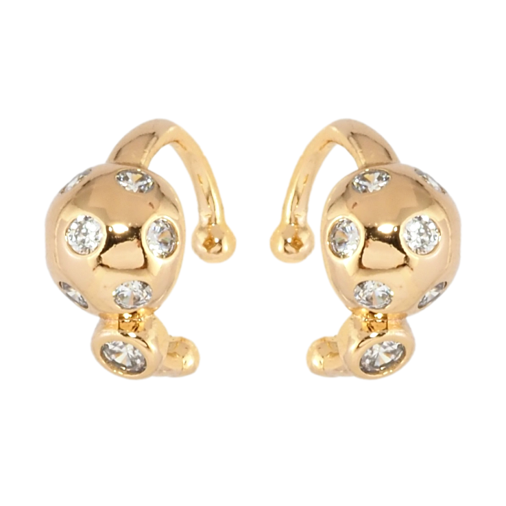 Серьги Xuping Позолота 18K каффы Декоративные с цирконием фото №24 Серьги Xuping Позолота 18K каффы Декоративные с цирконием фото №24