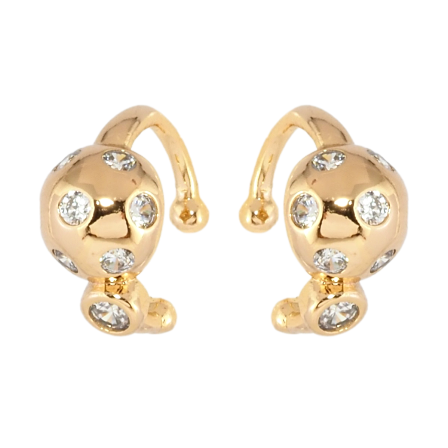 Серьги Xuping Позолота 18K каффы Декоративные с цирконием фото №1 Серьги Xuping Позолота 18K каффы Декоративные с цирконием фото №1