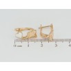 Серьги детские Xuping Позолота 18K английский замок Слоники с белыми сердечками фото №2