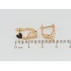 Серьги детские Xuping Позолота 18K английский замок Слоники с черными сердечками фото №2 Серьги детские Xuping Позолота 18K английский замок Слоники с черными сердечками фото №2