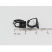 Серьги Xuping Позолота Black (черное золото) колечки Замочки с черным цирконием фото №2 Серьги Xuping Позолота Black (черное золото) колечки Замочки с черным цирконием фото №2