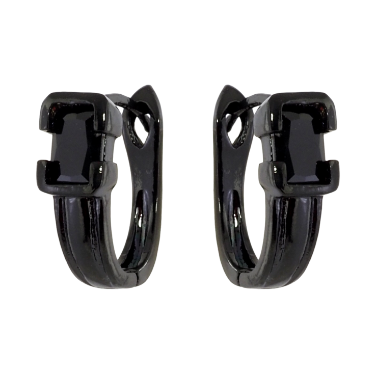 Серьги Xuping Позолота Black (черное золото) английский замок Узор с черным цирконием фото №20 Серьги Xuping Позолота Black (черное золото) английский замок Узор с черным цирконием фото №20