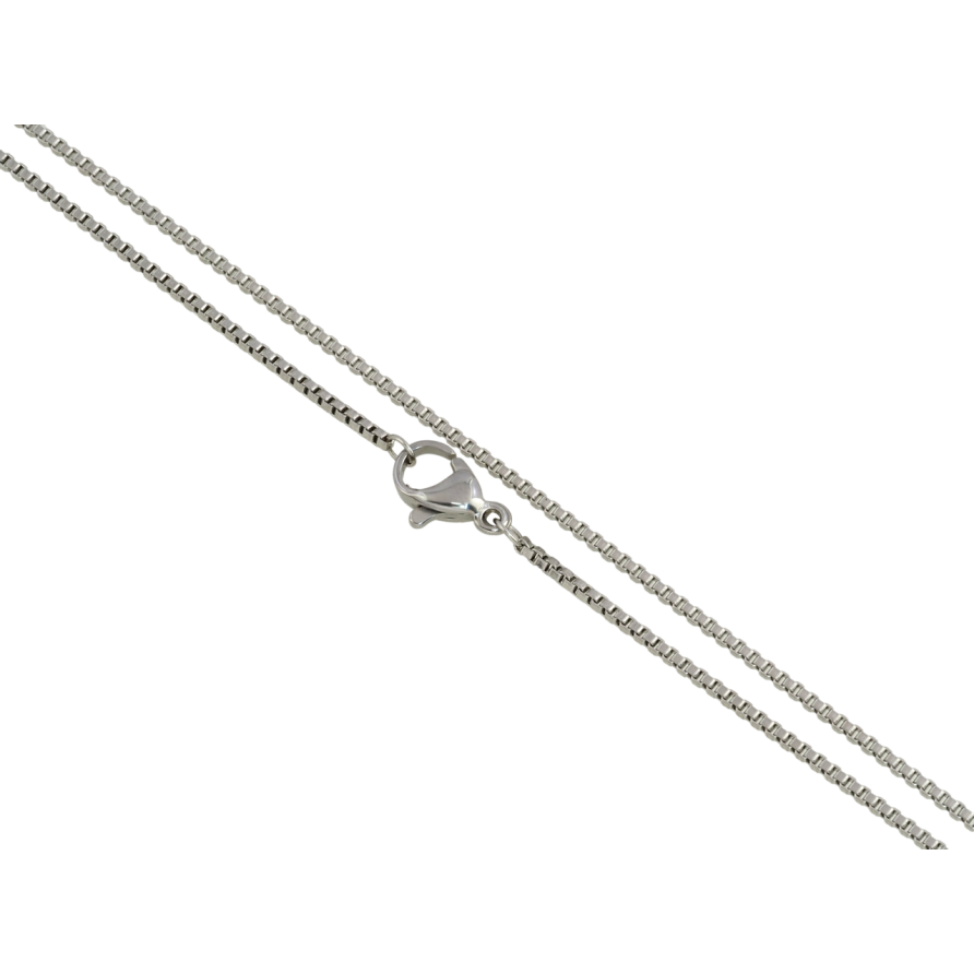 Цепочка Xuping ТТМ Stainless Steel цвет Родий Плетение Венецианское длина 45см х 1мм фото №1