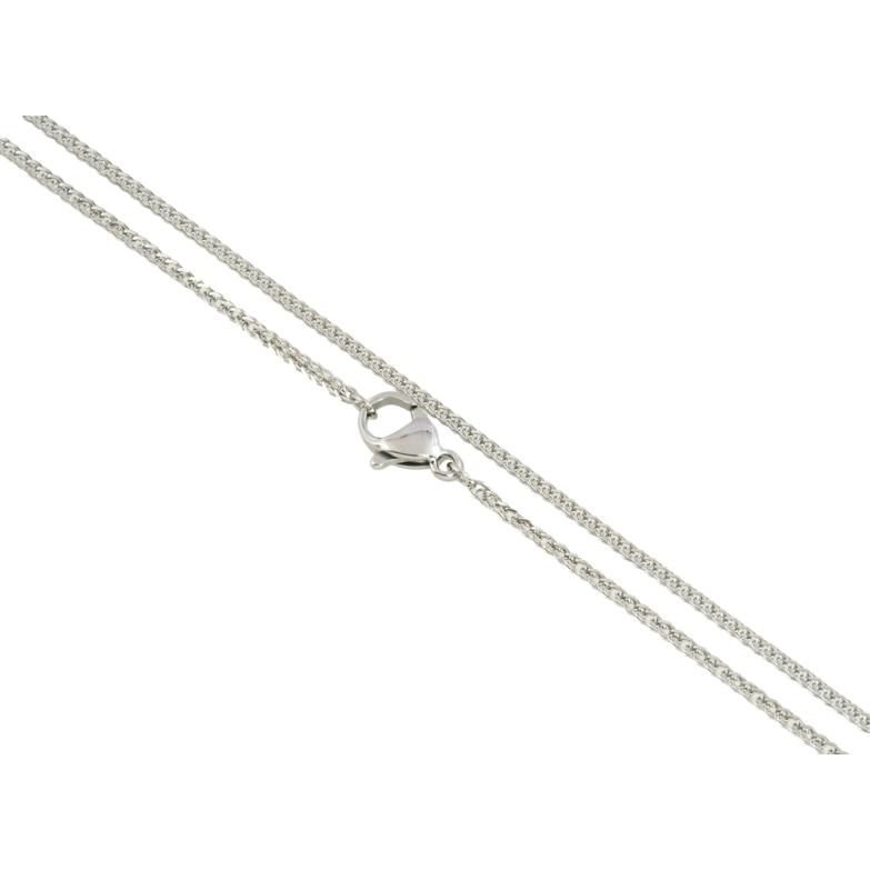 Ланцюжок Xuping ТТМ Stainless Steel колір Родій Плетіння Колосок довжина 49см х 1мм фото №4 Ланцюжок Xuping ТТМ Stainless Steel колір Родій Плетіння Колосок довжина 49см х 1мм фото №4