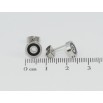 Сережки Xuping TTM Stainless Steel колір Родій пусети Циферблат ø 8мм фото №2
