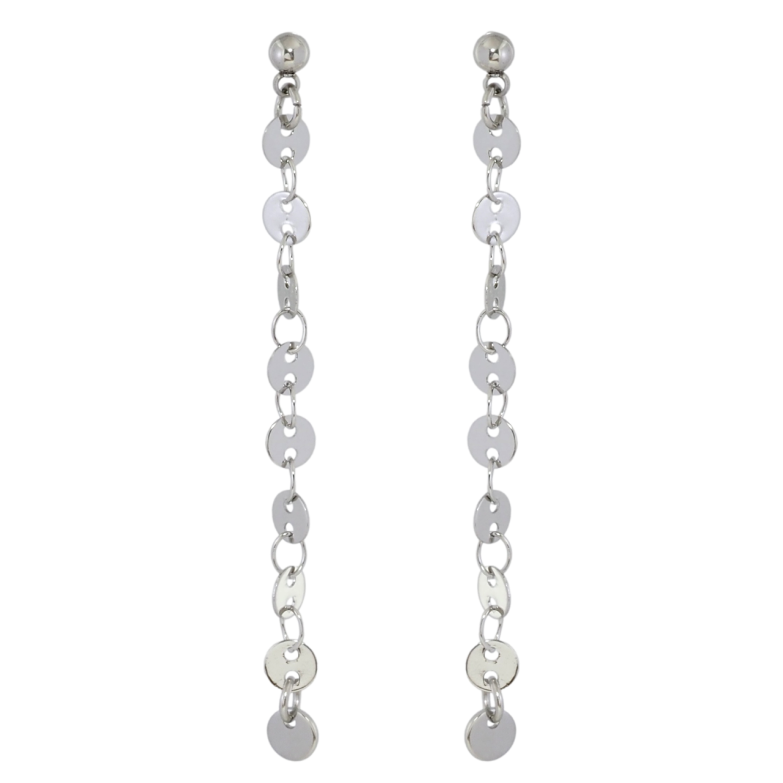 Серьги Xuping TTM Stainless Steel цвет Родий пусеты Декоративные подвески фото №2