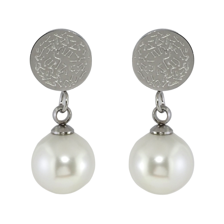 Серьги Xuping TTM Stainless Steel цвет Родий пусеты Жемчужные подвески фото №12 Серьги Xuping TTM Stainless Steel цвет Родий пусеты Жемчужные подвески фото №12