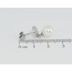 Серьги Xuping TTM Stainless Steel цвет Родий пусеты Жемчужные подвески фото №2