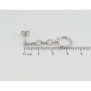 Серьги Xuping TTM Stainless Steel цвет Родий пусеты Подвески с колечками фото №2