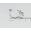 Серьги Xuping TTM Stainless Steel цвет Родий пусеты Дуги с подвесками фото №2