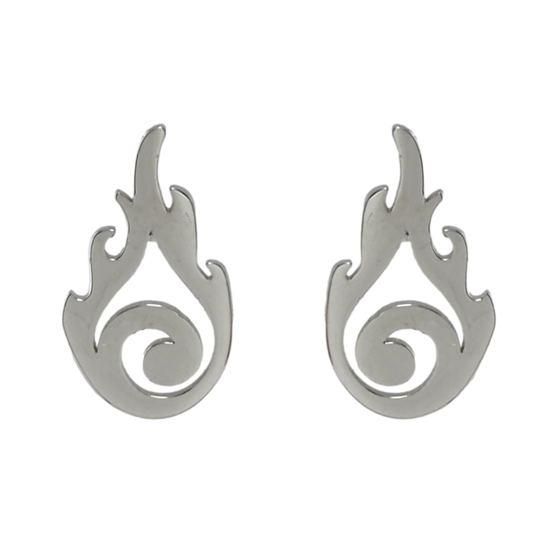 Сережки Xuping TTM Stainless Steel колір Родій пусети Полум'я фото №23