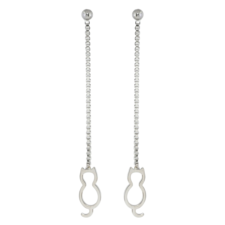Сережки Xuping TTM Stainless Steel колір Родій пусети Підвіски коти фото №24 Сережки Xuping TTM Stainless Steel колір Родій пусети Підвіски коти фото №24