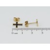 Серьги Xuping TTM Stainless Steel цвет 14K пусеты Крестики с черной эмалью фото №2