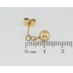 Сережки Xuping TTM Stainless Steel колір 14K пусети Підвіски кульки фото №2