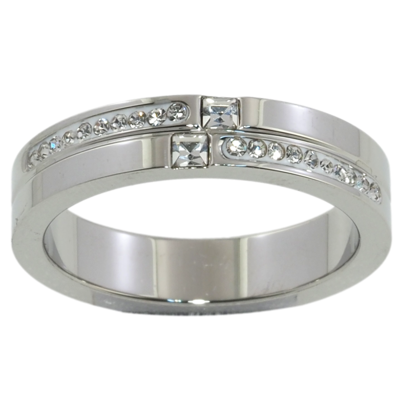 Каблучка Xuping TTM Stainless Steel Колір Родій Візерунок доріжки цирконію, шир. 4.5мм фото №14 Каблучка Xuping TTM Stainless Steel Колір Родій Візерунок доріжки цирконію, шир. 4.5мм фото №14
