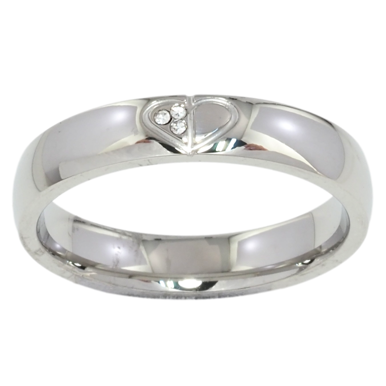 Каблучка Xuping TTM Stainless Steel Колір Родій Сердечко, шир. 4мм фото №5 Каблучка Xuping TTM Stainless Steel Колір Родій Сердечко, шир. 4мм фото №5