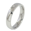 Кольцо Xuping TTM Stainless Steel Цвет Родий Сердечко, шир. 4мм фото №2 Кольцо Xuping TTM Stainless Steel Цвет Родий Сердечко, шир. 4мм фото №2