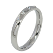 Каблучка Xuping TTM Stainless Steel Колір Родій Візерунок із вставками цирконію, шир. 3мм фото №2 Каблучка Xuping TTM Stainless Steel Колір Родій Візерунок із вставками цирконію, шир. 3мм фото №2