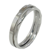 Кольцо Xuping TTM Stainless Steel Цвет Родий Двойное с надписью Love и кристаллами фото №2