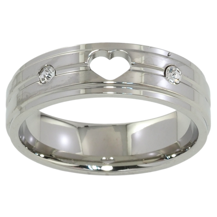 Кольцо Xuping TTM Stainless Steel Цвет Родий Узор сердце, шир. 6мм фото №16 Кольцо Xuping TTM Stainless Steel Цвет Родий Узор сердце, шир. 6мм фото №16