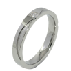 Каблучка Xuping TTM Stainless Steel Колір Родій Кристал крапелька, шир. 3.5мм фото №2