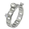 Кольцо Xuping TTM Stainless Steel Цвет Родий Узор цепочка с кристаллами, шир. 5мм фото №2 Кольцо Xuping TTM Stainless Steel Цвет Родий Узор цепочка с кристаллами, шир. 5мм фото №2