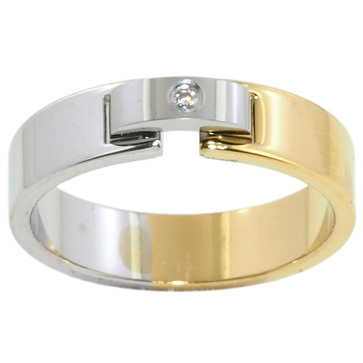 Кольцо Xuping TTM Stainless Steel Цвет Родий + 14К Узор с цирконием, шир. 5мм фото №11 Кольцо Xuping TTM Stainless Steel Цвет Родий + 14К Узор с цирконием, шир. 5мм фото №11