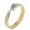 Каблучка Xuping TTM Stainless Steel Колір Родій + 14К Візерунок з цирконієм фото №2 Каблучка Xuping TTM Stainless Steel Колір Родій + 14К Візерунок з цирконієм фото №2