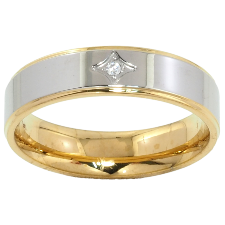 Каблучка Xuping TTM Stainless Steel Колір Родій + 14К Візерунок з цирконієм, шир. 5.5мм фото №15 Каблучка Xuping TTM Stainless Steel Колір Родій + 14К Візерунок з цирконієм, шир. 5.5мм фото №15