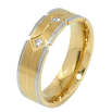 Каблучка Xuping TTM Stainless Steel Колір Родій + 14К Візерунок з цирконієм, шир. 6мм фото №2 Каблучка Xuping TTM Stainless Steel Колір Родій + 14К Візерунок з цирконієм, шир. 6мм фото №2