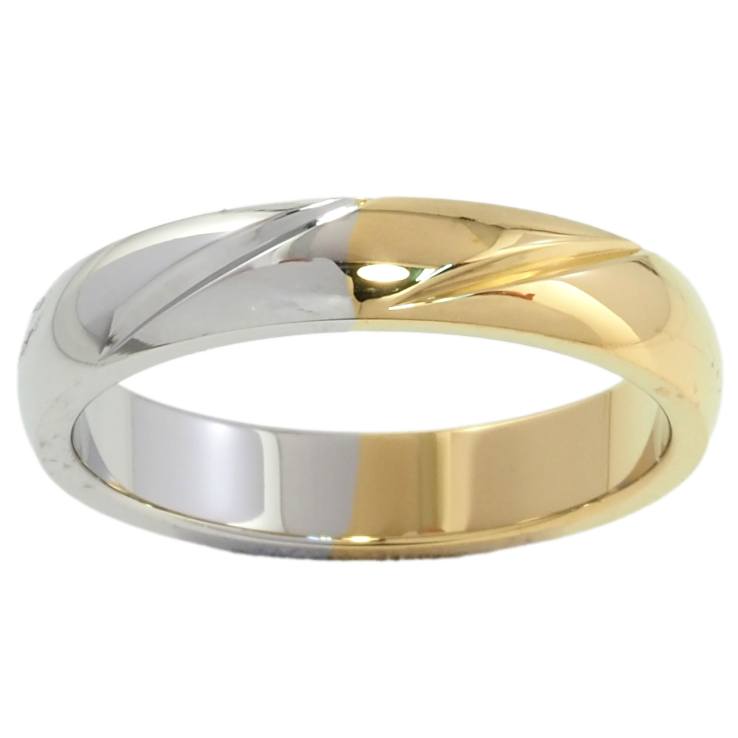 Кольцо Xuping TTM Stainless Steel Цвет Родий + 14К Обручальное с узором, шир. 4мм фото №23