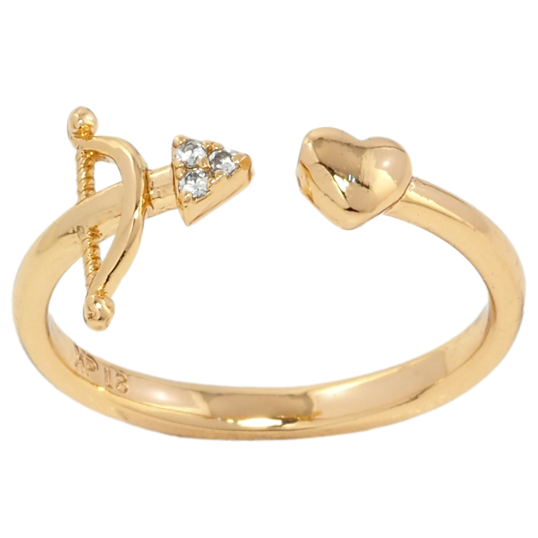 Каблучка Xuping Позолота 18K Серце зі стрілою фото №12