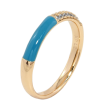 Каблучка Xuping Позолота 18K Інкрустація цирконієм з блакитною емаллю фото №2 Каблучка Xuping Позолота 18K Інкрустація цирконієм з блакитною емаллю фото №2