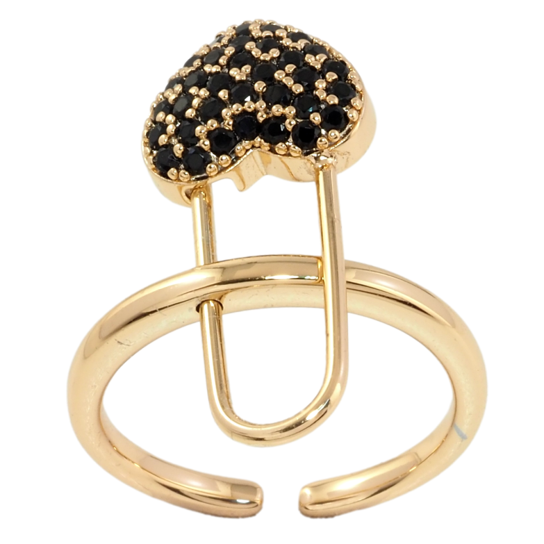 Каблучка Xuping Позолота 18K Шпилька сердечко, що знімається з чорним цирконієм фото №20 Каблучка Xuping Позолота 18K Шпилька сердечко, що знімається з чорним цирконієм фото №20