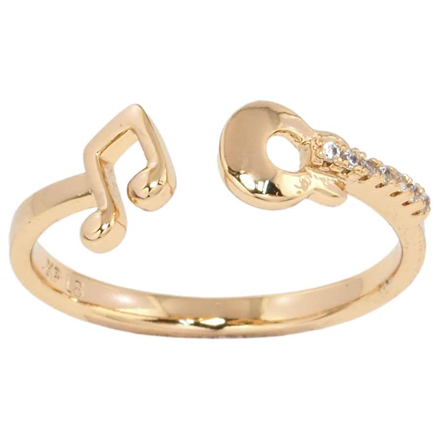 Каблучка Xuping Позолота 18K Звуки музики фото №1 Каблучка Xuping Позолота 18K Звуки музики фото №1