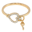 Каблучка Xuping Позолота 18K Серце-замочок з ключиком фото №3 Каблучка Xuping Позолота 18K Серце-замочок з ключиком фото №3
