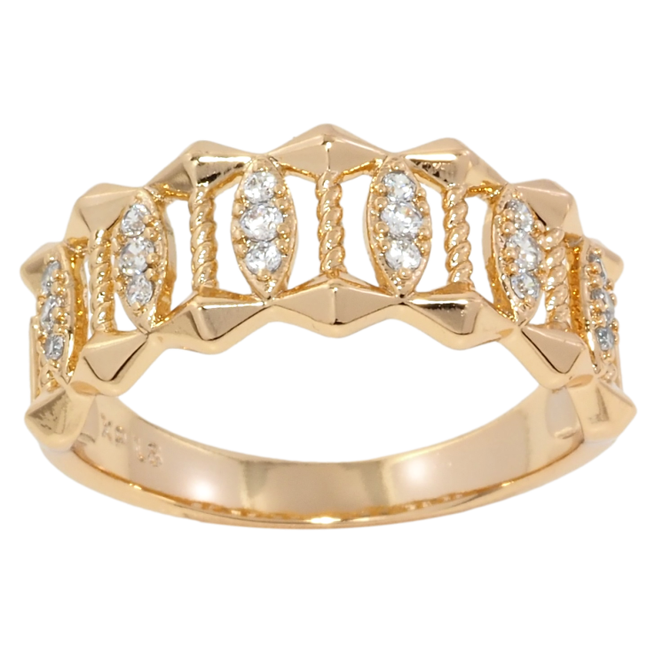 Каблучка Xuping Позолота 18K Візерунок з цирконієм фото №14 Каблучка Xuping Позолота 18K Візерунок з цирконієм фото №14