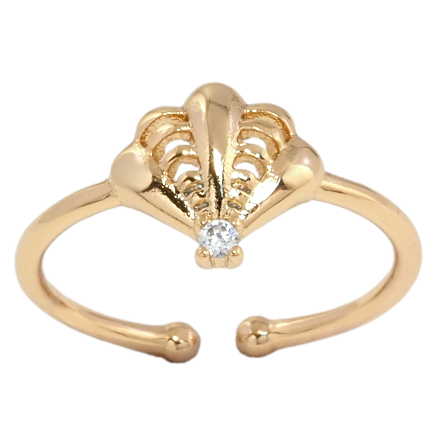 Кольцо Xuping Позолота 18K Ракушка фото №1 Кольцо Xuping Позолота 18K Ракушка фото №1