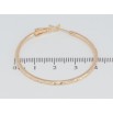 Сережки Xuping M&L Колір 18K кільця (конго) Візерунок насічками ø 4см фото №2 Сережки Xuping M&L Колір 18K кільця (конго) Візерунок насічками ø 4см фото №2
