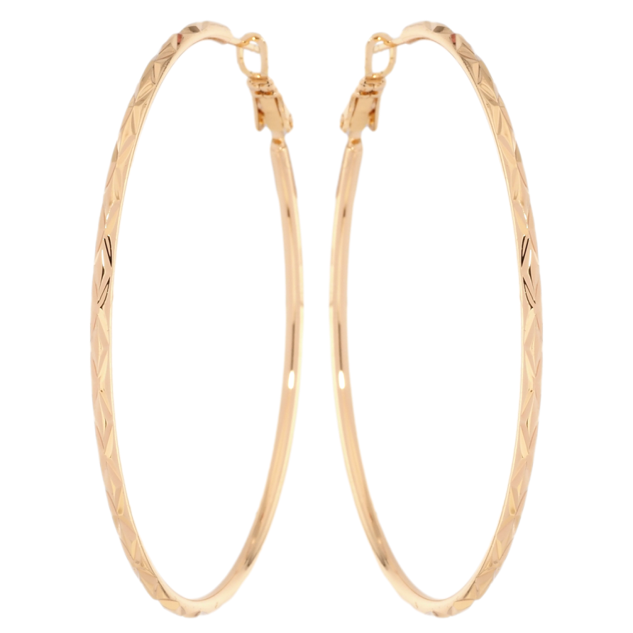 Серьги Xuping M&L Цвет 18K кольца (конго) Узор насечками ø 6.1см фото №1 Серьги Xuping M&L Цвет 18K кольца (конго) Узор насечками ø 6.1см фото №1