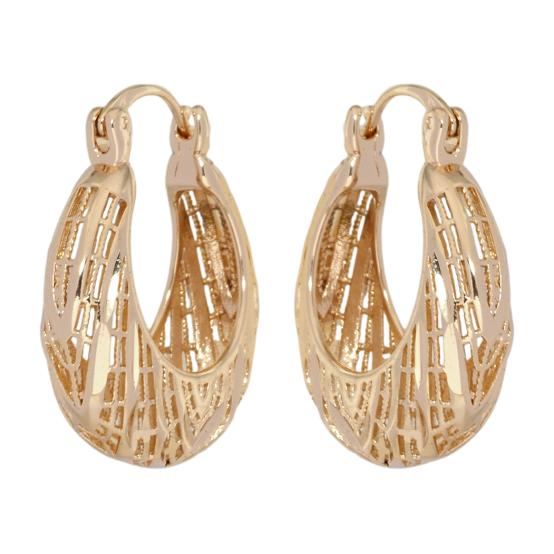 Сережки Xuping M&L Колір 18K замок-шпилька Кошики з різьбленим візерунком ø 2.4см фото №7 Сережки Xuping M&L Колір 18K замок-шпилька Кошики з різьбленим візерунком ø 2.4см фото №7