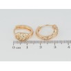 Серьги Xuping M&L Цвет 18K колечки Овалы с цирконием фото №2