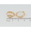 Сережки Xuping M&L Колір 18K колечка Ромби з цирконієм фото №2 Сережки Xuping M&L Колір 18K колечка Ромби з цирконієм фото №2