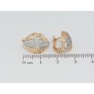 Сережки Xuping Позолота 18K + Родій англійський замок Візерунок з інкрустацією цирконієм фото №2