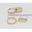 Серьги Xuping Позолота 18K подвески на колечках Инкрустация цирконием 2 в 1 фото №2