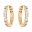 Серьги Xuping Позолота 18K подвески на колечках Инкрустация цирконием 2 в 1 фото №3
