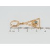 Серьги Xuping Позолота 18K подвески на колечках Всевидящее око с голубой эмалью фото №2 Серьги Xuping Позолота 18K подвески на колечках Всевидящее око с голубой эмалью фото №2